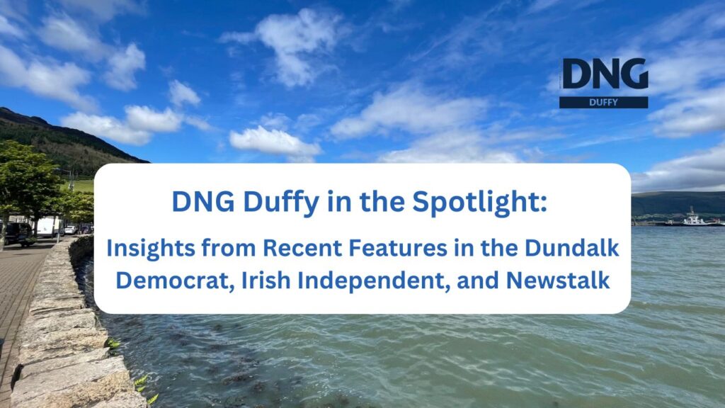 dng duffy text overlayed on a picture of carlingford harbour