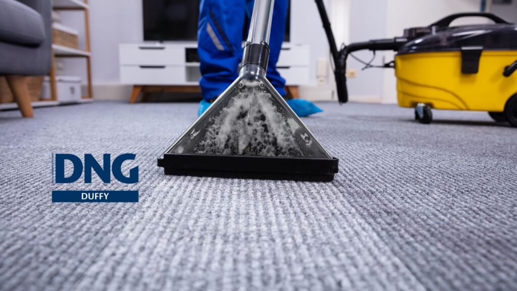 close up shot of commercial carpet cleaning